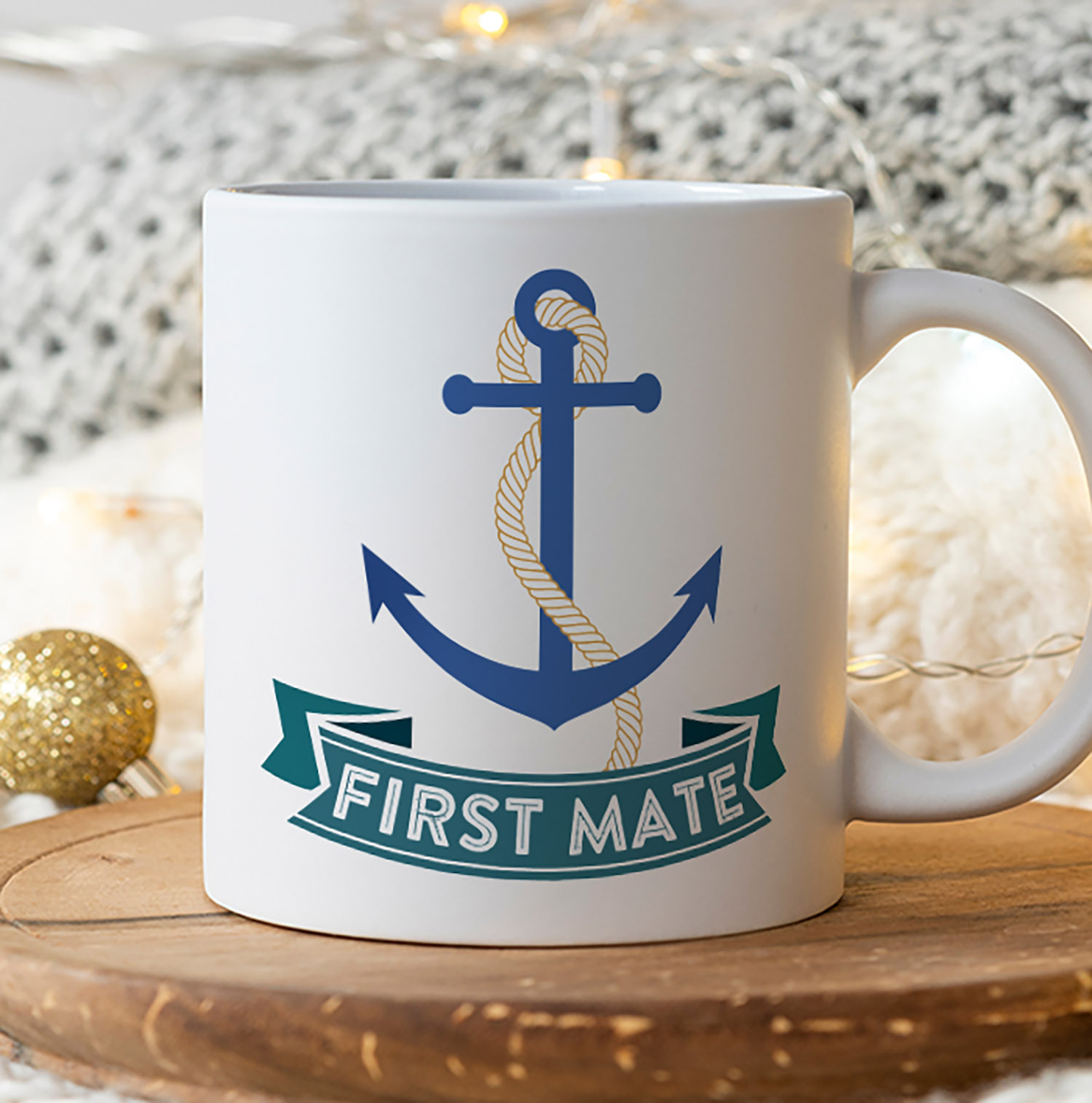 Nautical Anchor Mug with Rope - Perfect Gift for Sailors
