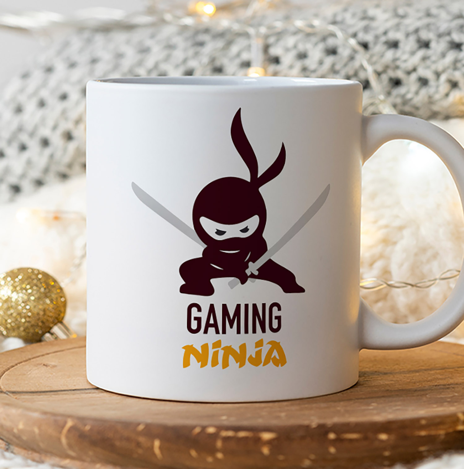 Ninja Silhouette Gaming Mug - Perfect Gift for Gamers