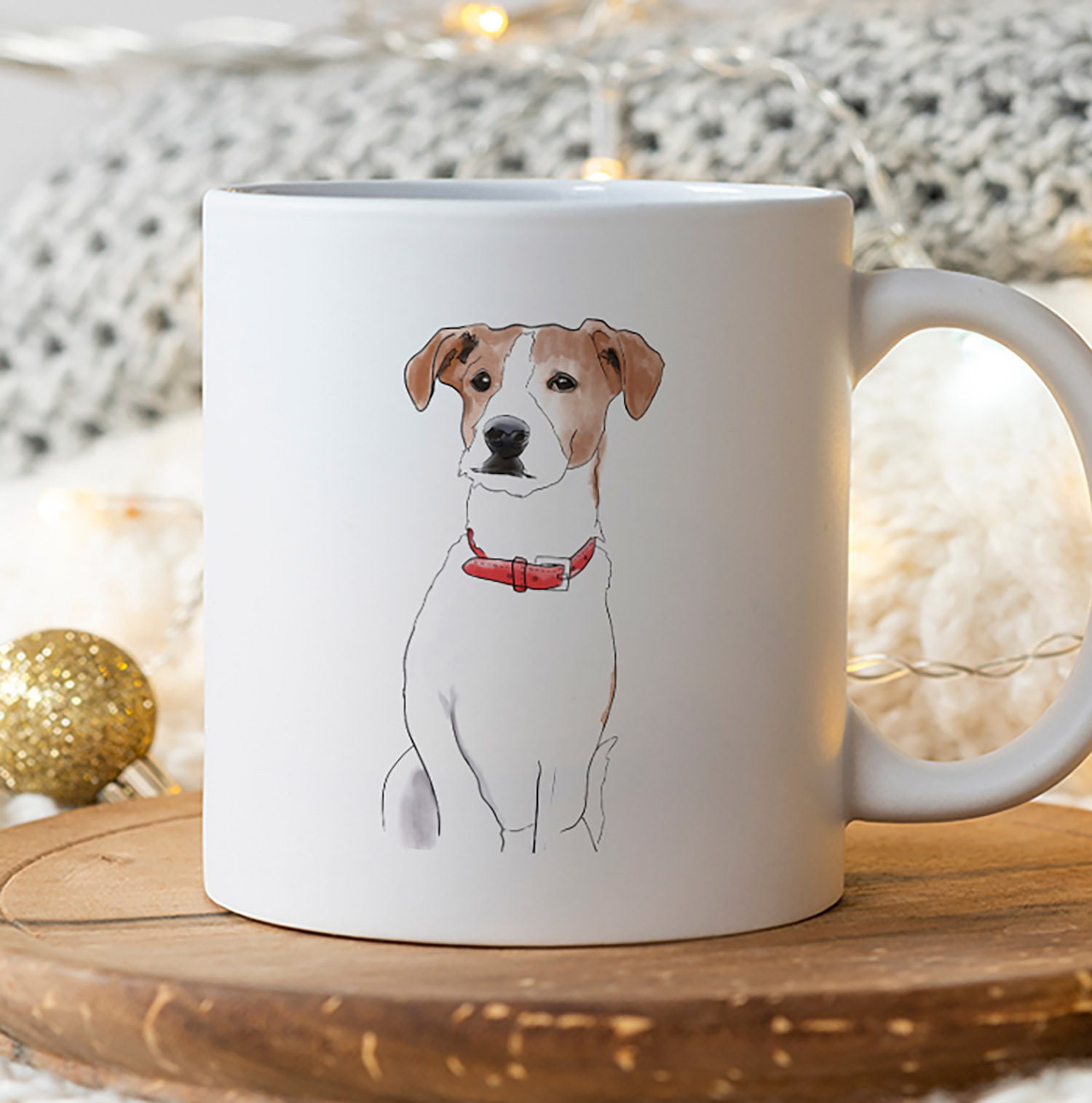 Adorable Illustrated Jack Russell Mug for Dog Lovers