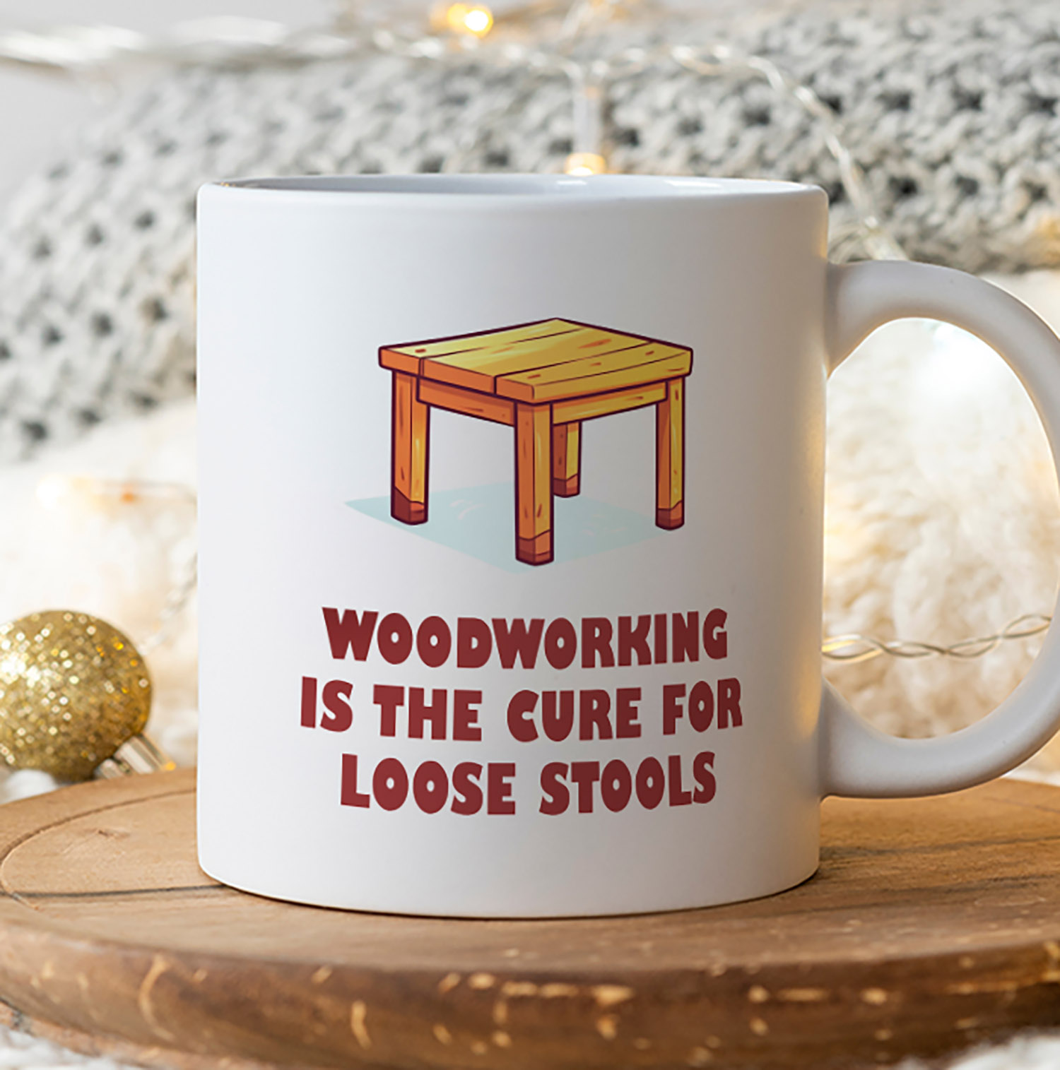Funny Loose Stools Mug for Carpenters & Woodworkers
