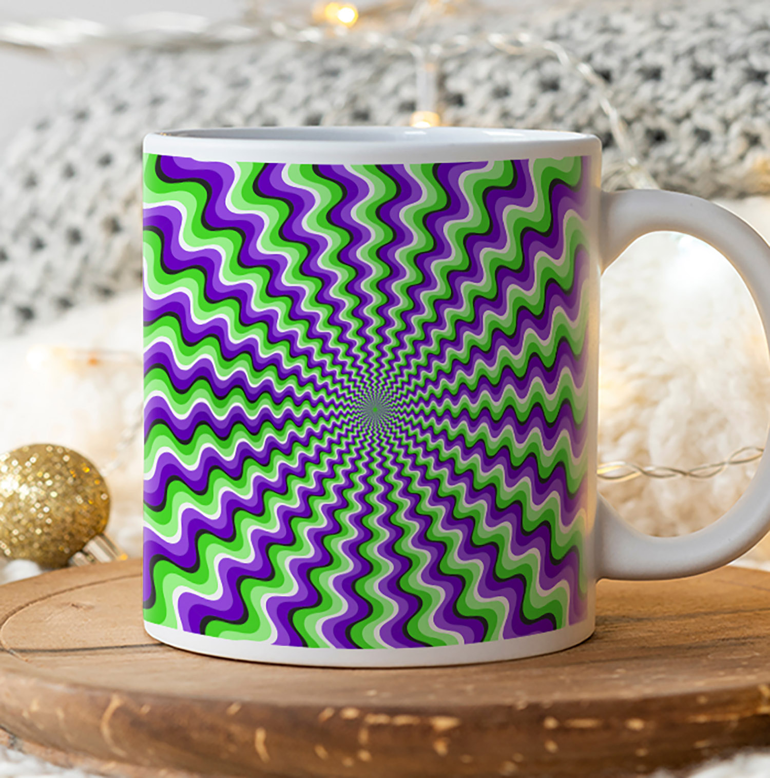 Pink Vortex Optical Illusion Mug - Unique Gift for Coffee Lovers