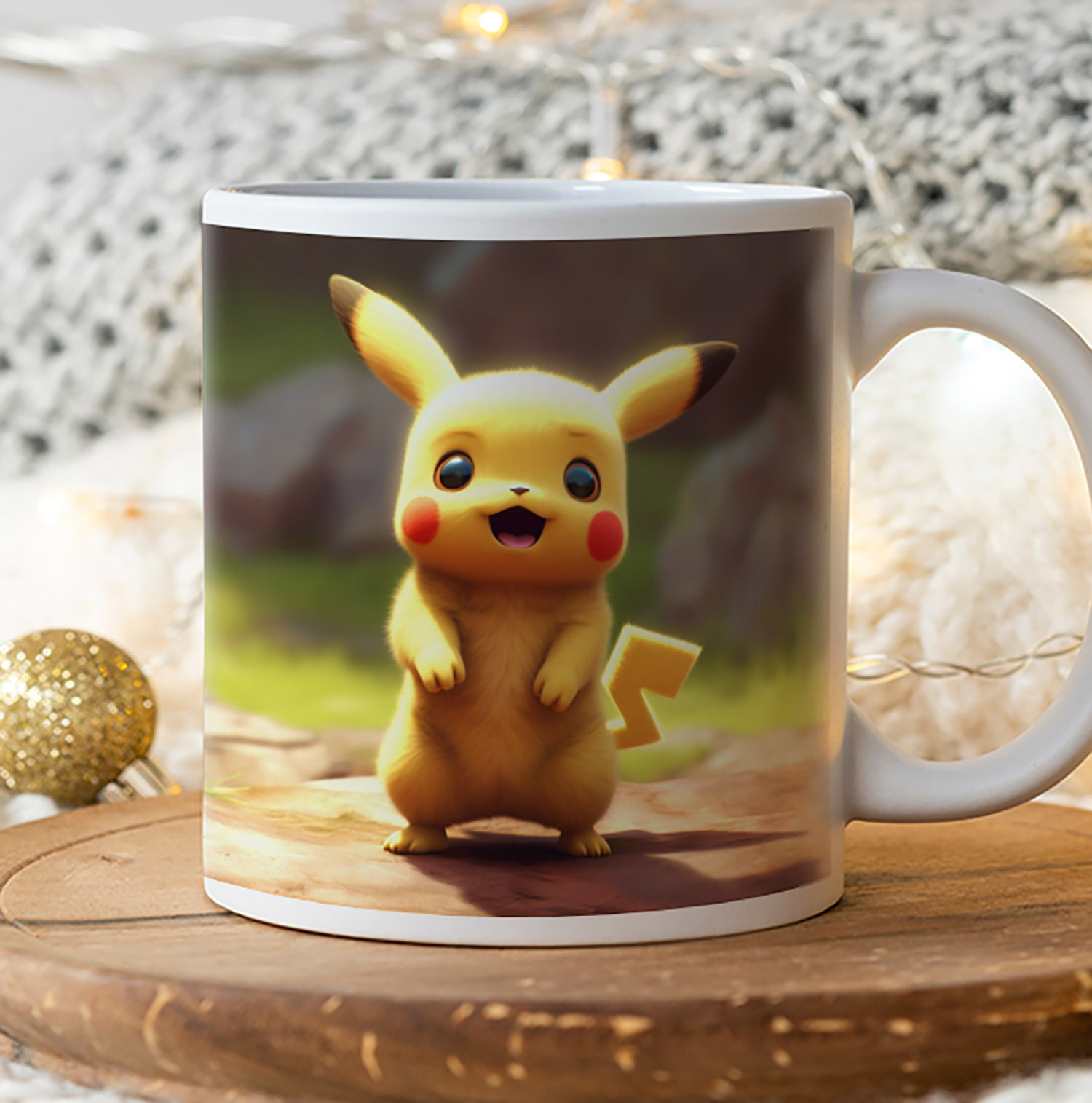 Photorealistic Pikachu Mug - Perfect for Pokémon Fans