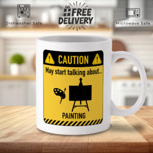Funny White Mug - Caution