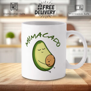 Mumacado Avocado Mother & Baby White Mug