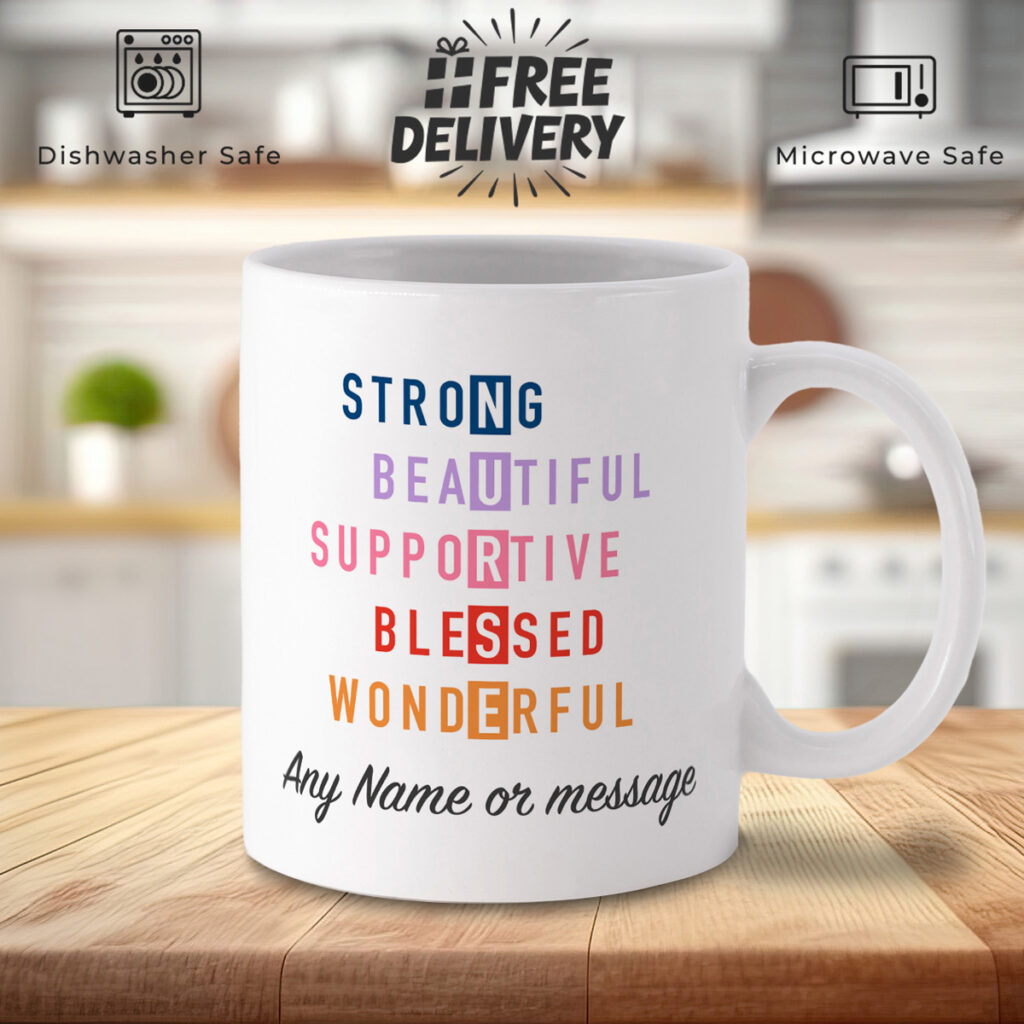 Personalized Nurse Mug - Colorful Vertical Design