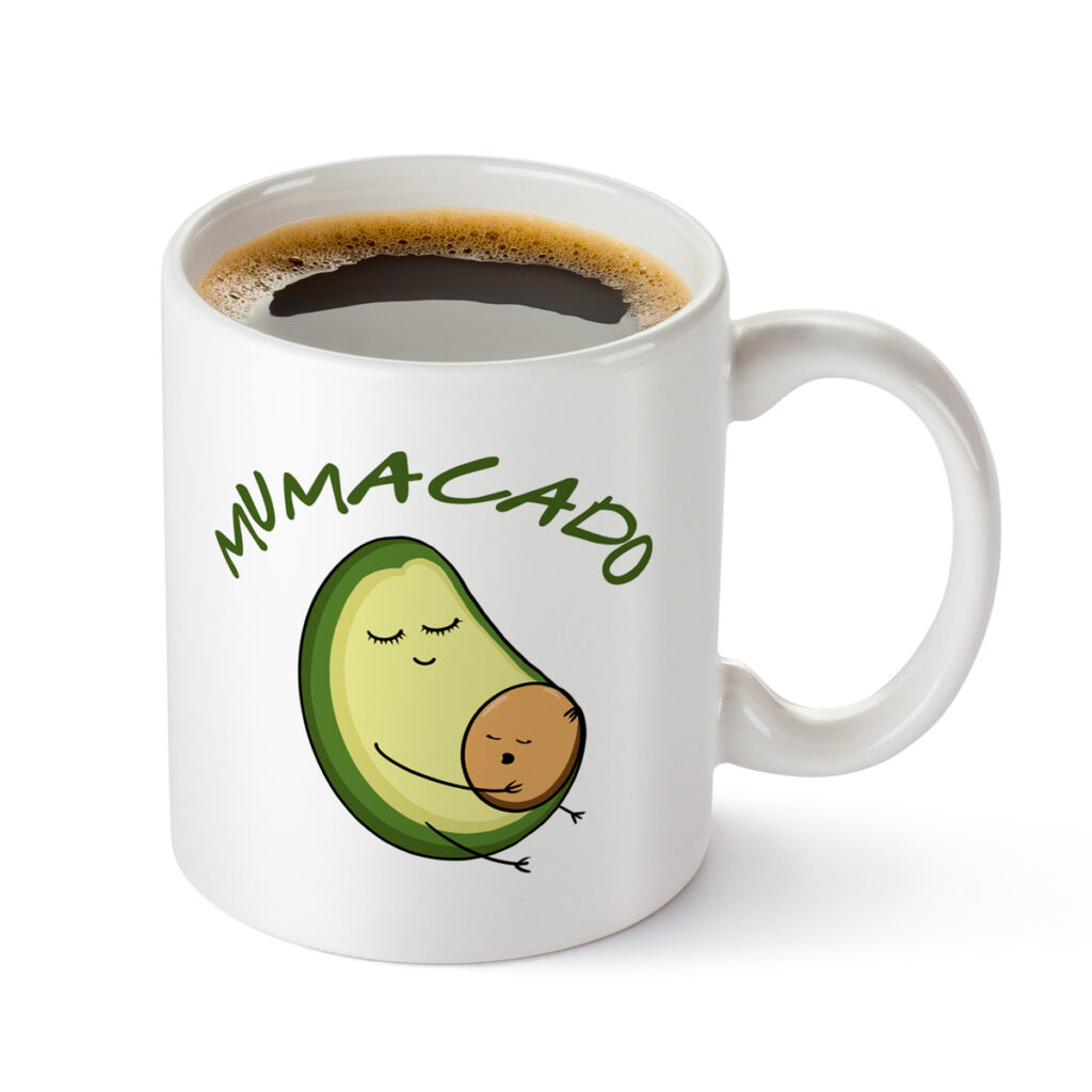 Mumacado Avocado Mother & Baby White Mug