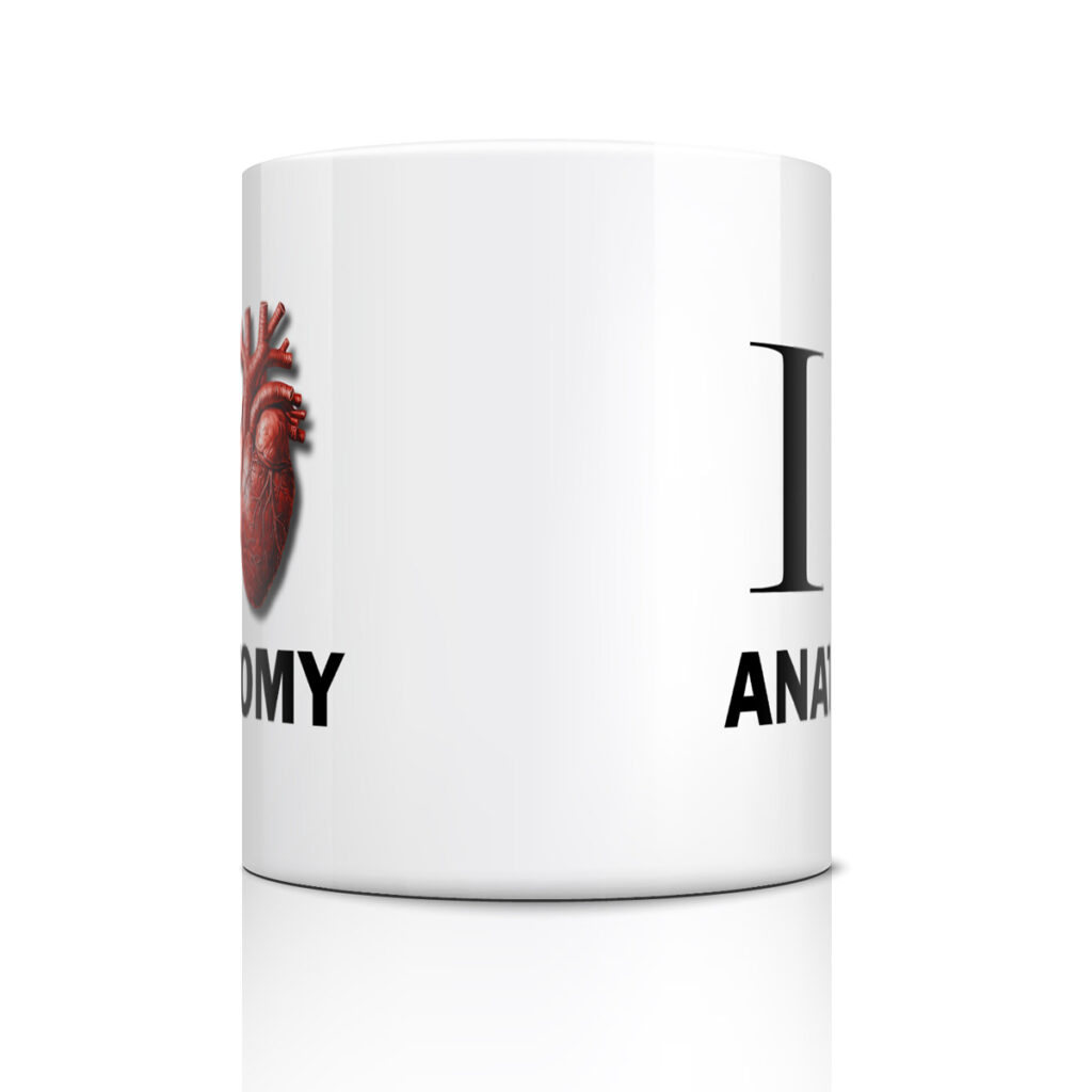 Anatomy Lover's White Mug with Anatomical Heart Design