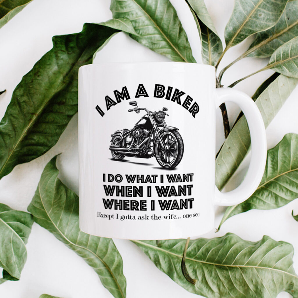 Biker Mug - Motorcycle Graphic, Funny Husband Quote