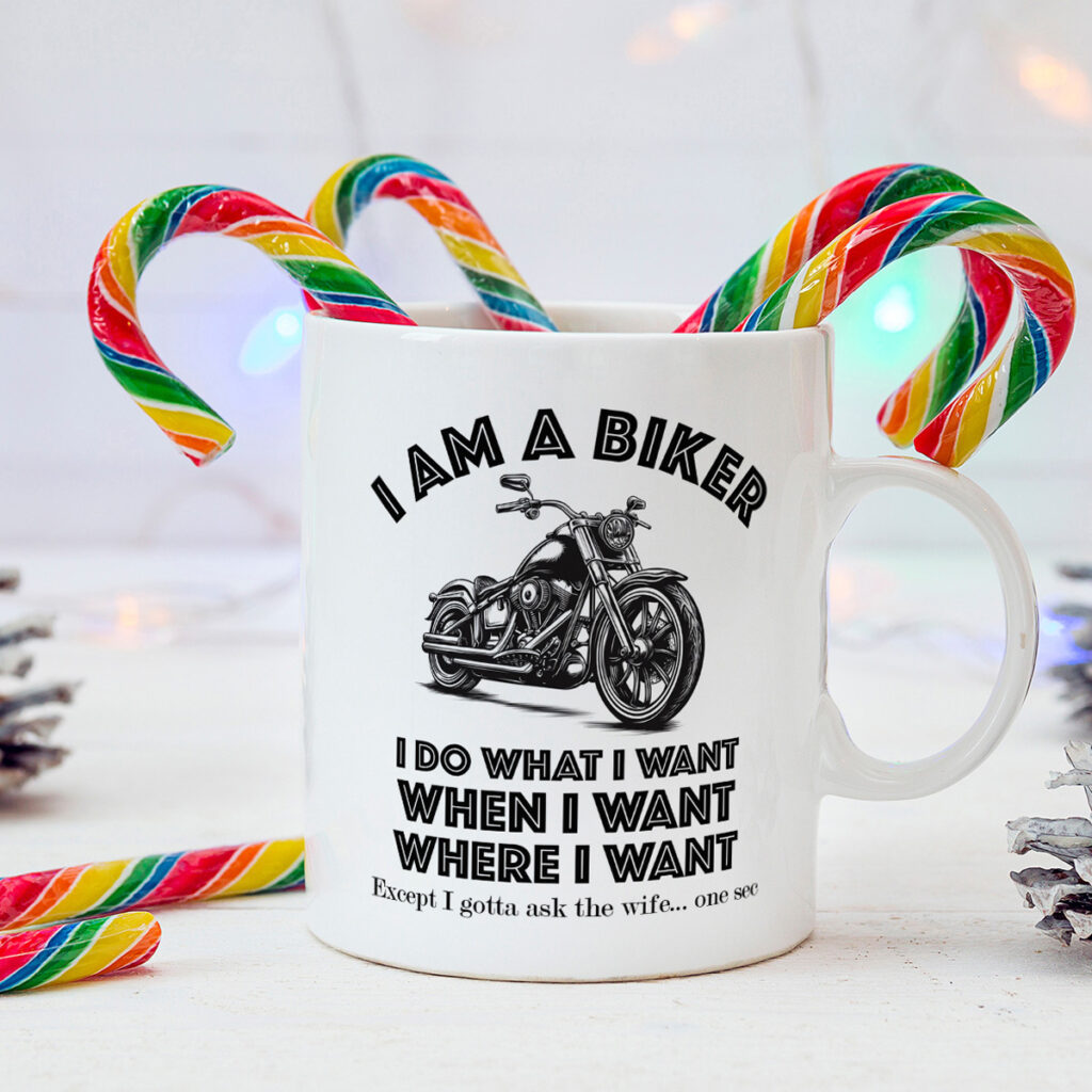 Biker Mug - Motorcycle Graphic, Funny Husband Quote