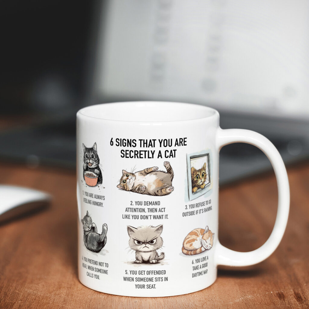 Cat Lover's White Mug