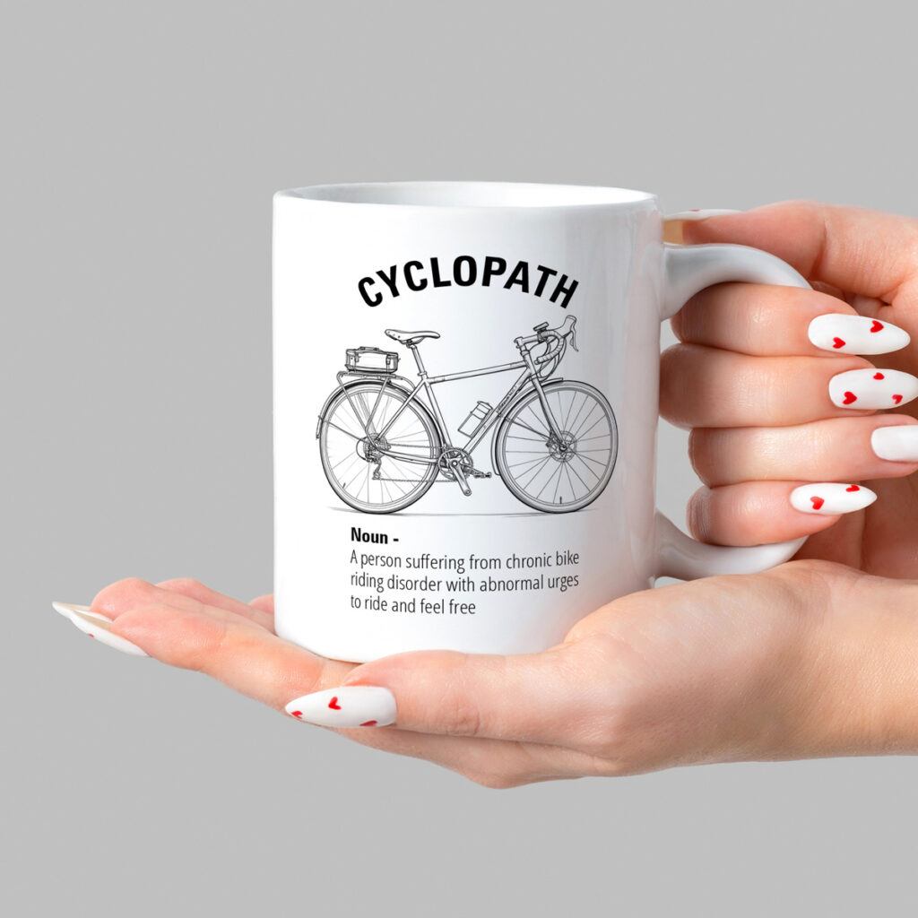 CYCLOPATH Bicycle Mug - Funny Bike Rider Gift