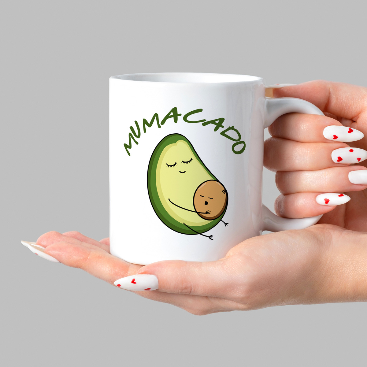 Mumacado Avocado Mother & Baby White Mug